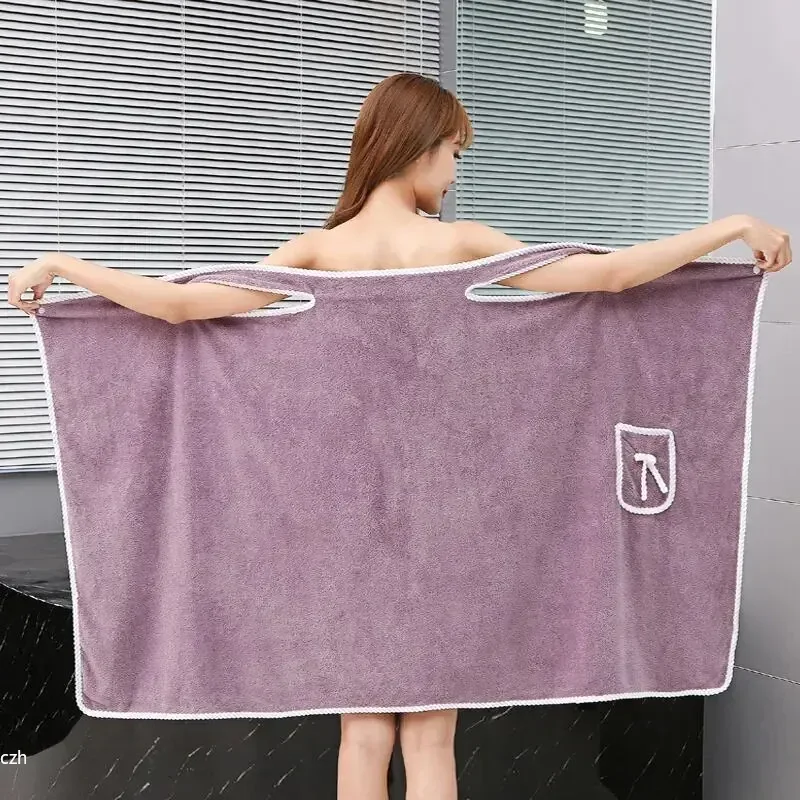 Spa Towel - Womens Bath Towels Girls Wearable 90*130Cm