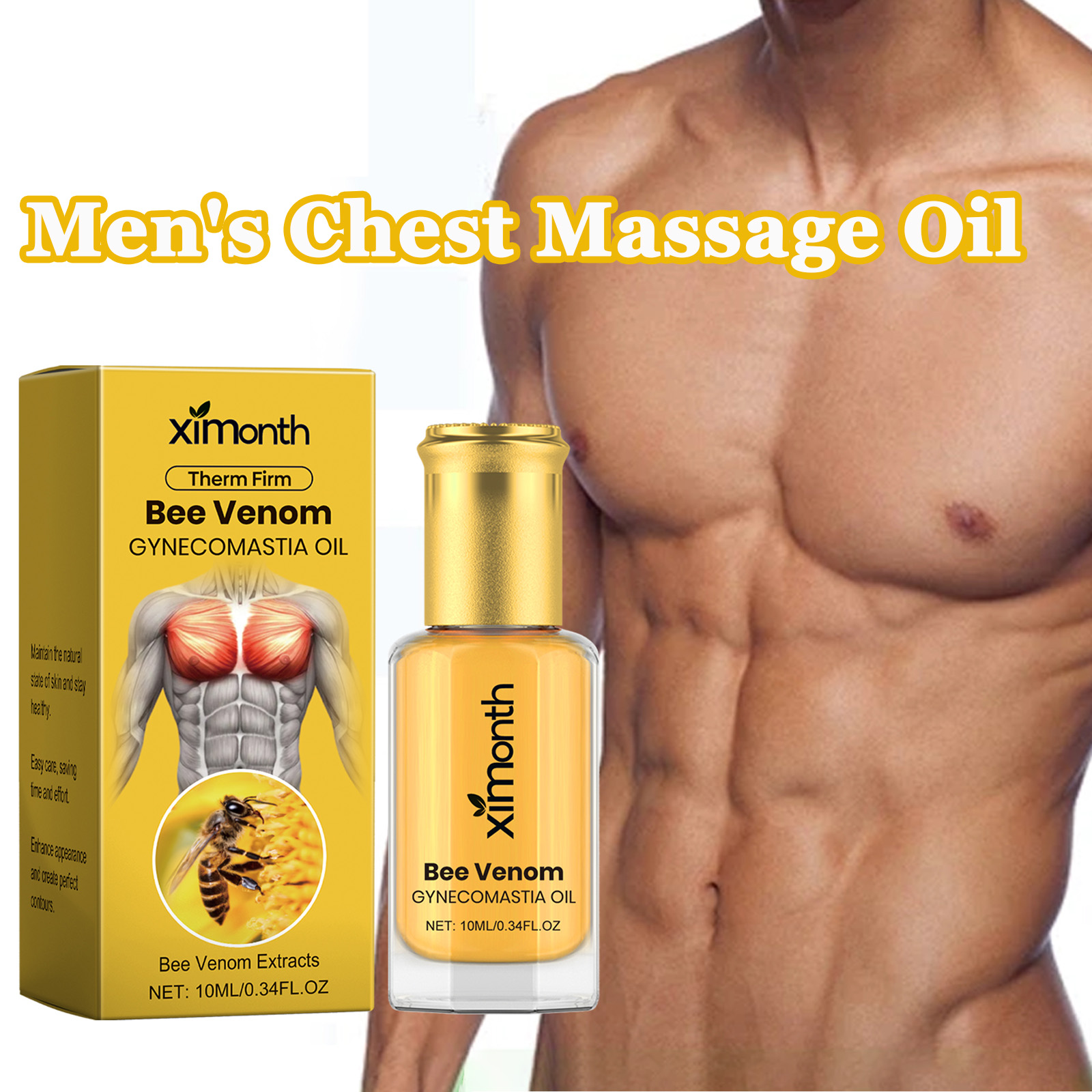 Body Oil - Bee Venom Men's Chest Massage Oil