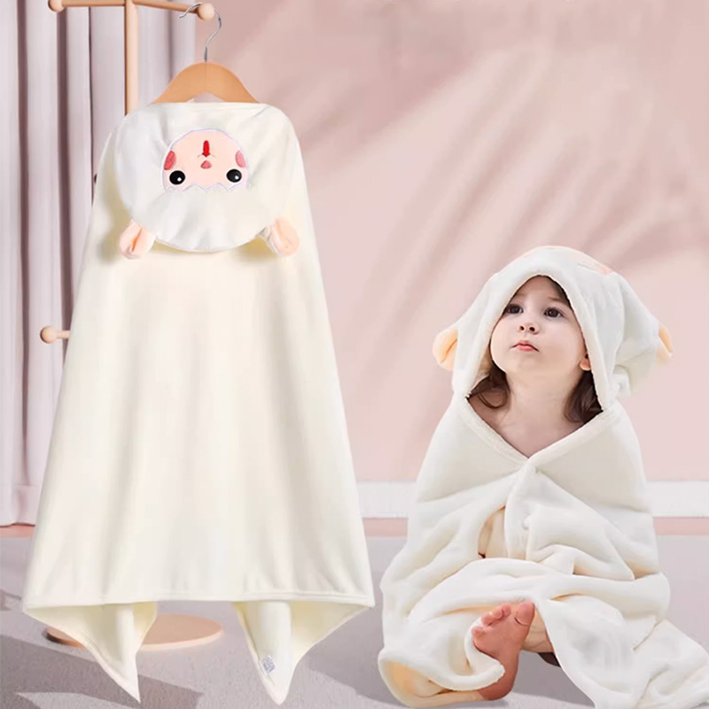 Spa Towel - Coral fleece wearable blanket with cute