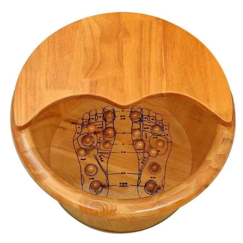 Cedar Wood Foot Soaking Bucket - Spa Massager review and price