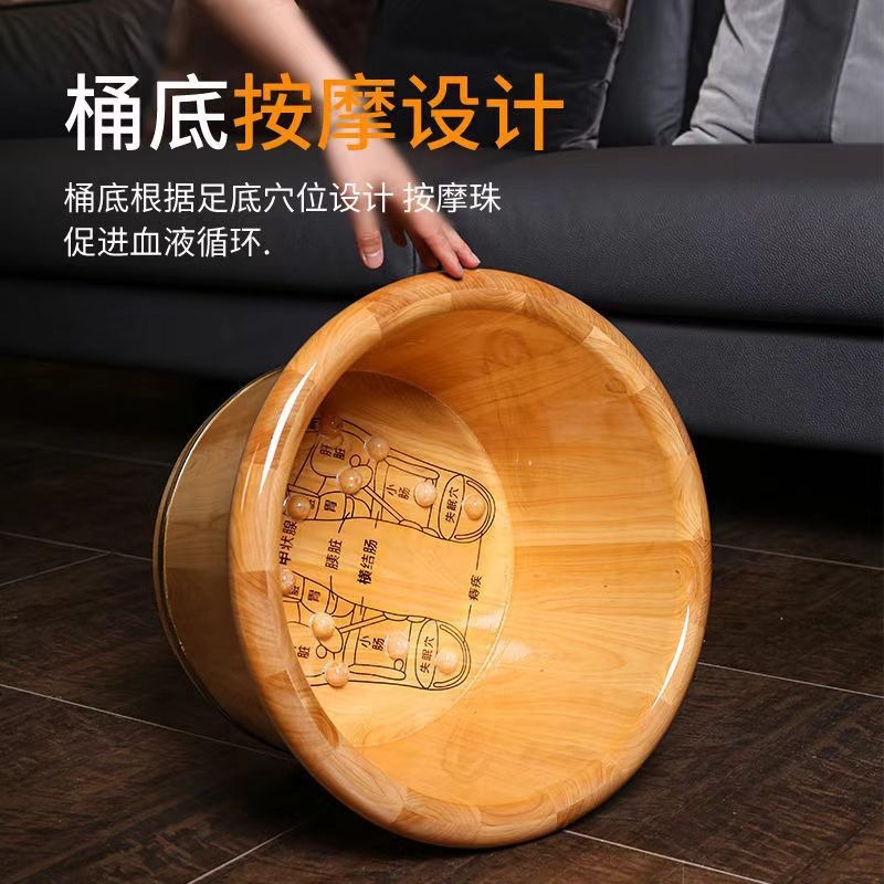 Cedar Wood Foot Soaking Bucket - Spa Massager review and price