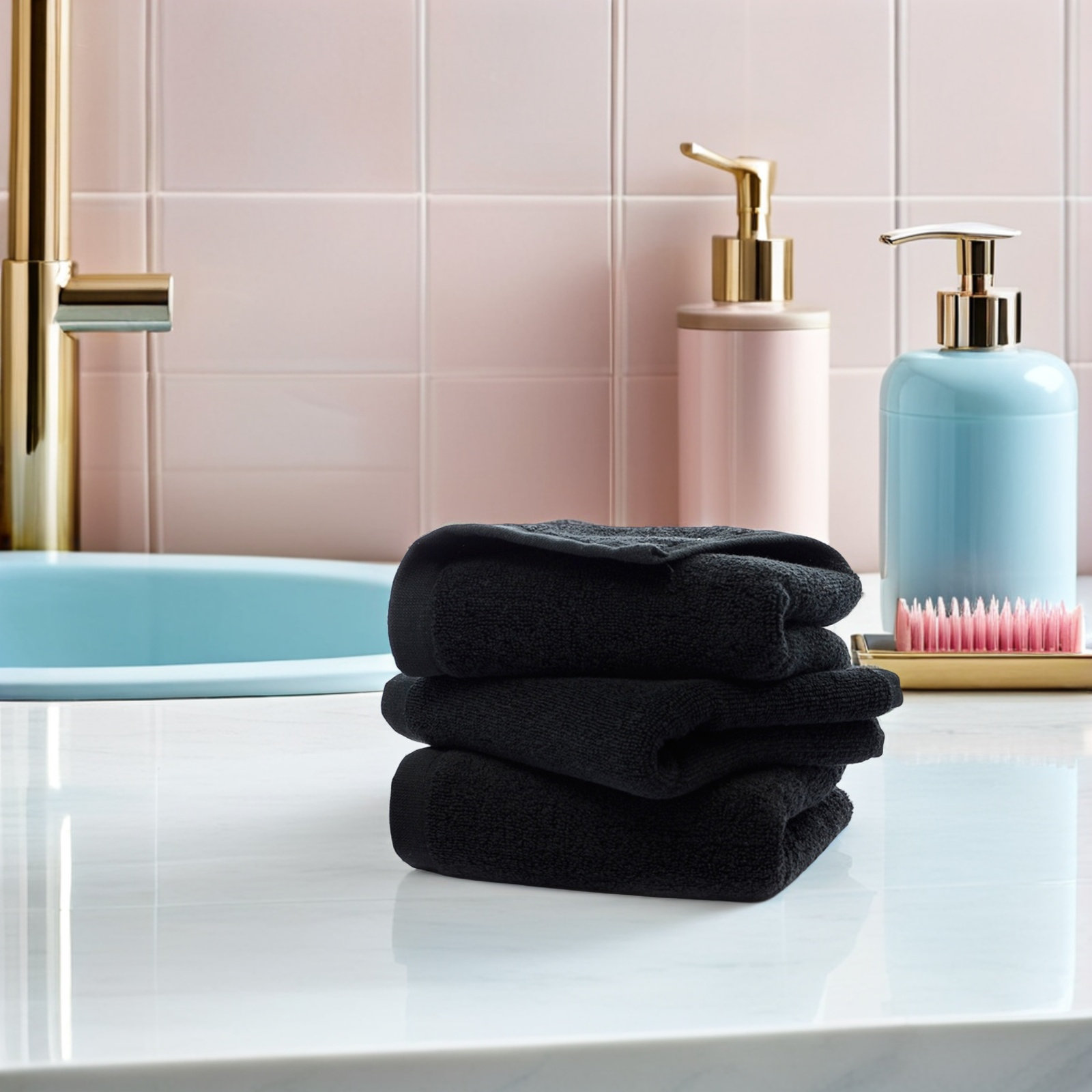 Black Cotton Hand Towel Pure C - Spa Towel review and price