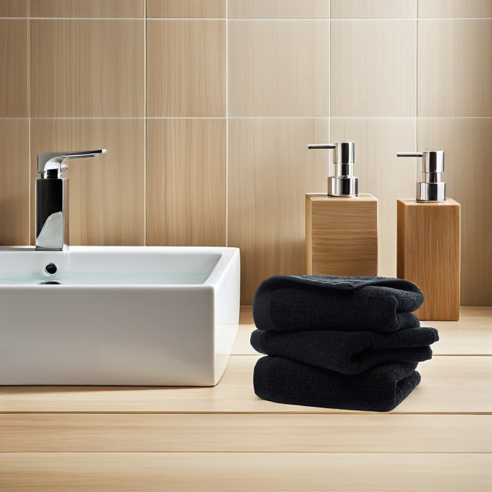 Black Cotton Hand Towel Pure C - Spa Towel review and price