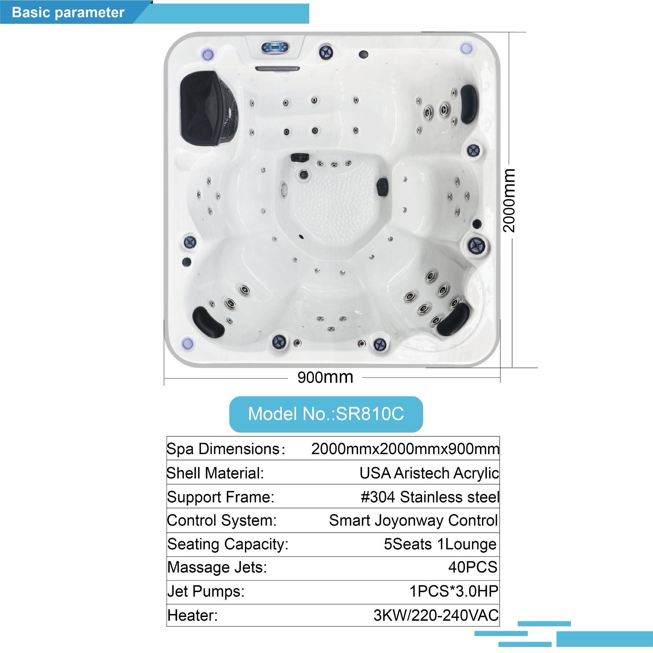 Outdoor 2m Hot Tub 6 Person Wi - Hot Tub review and price