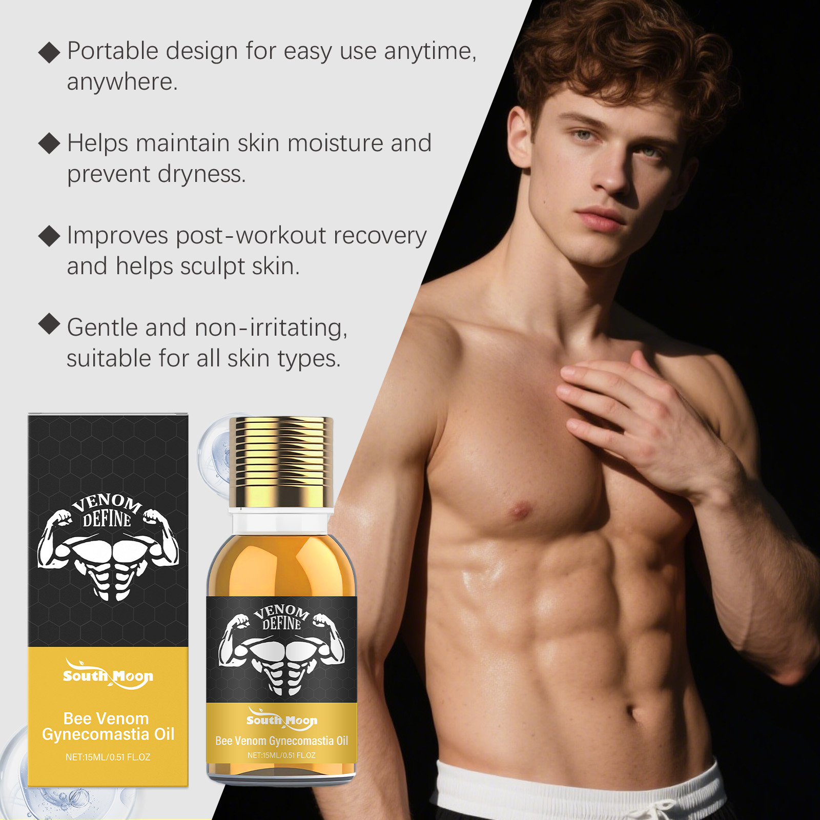 Bee Venom Gynecomastia Oil For - Body Oil review and price
