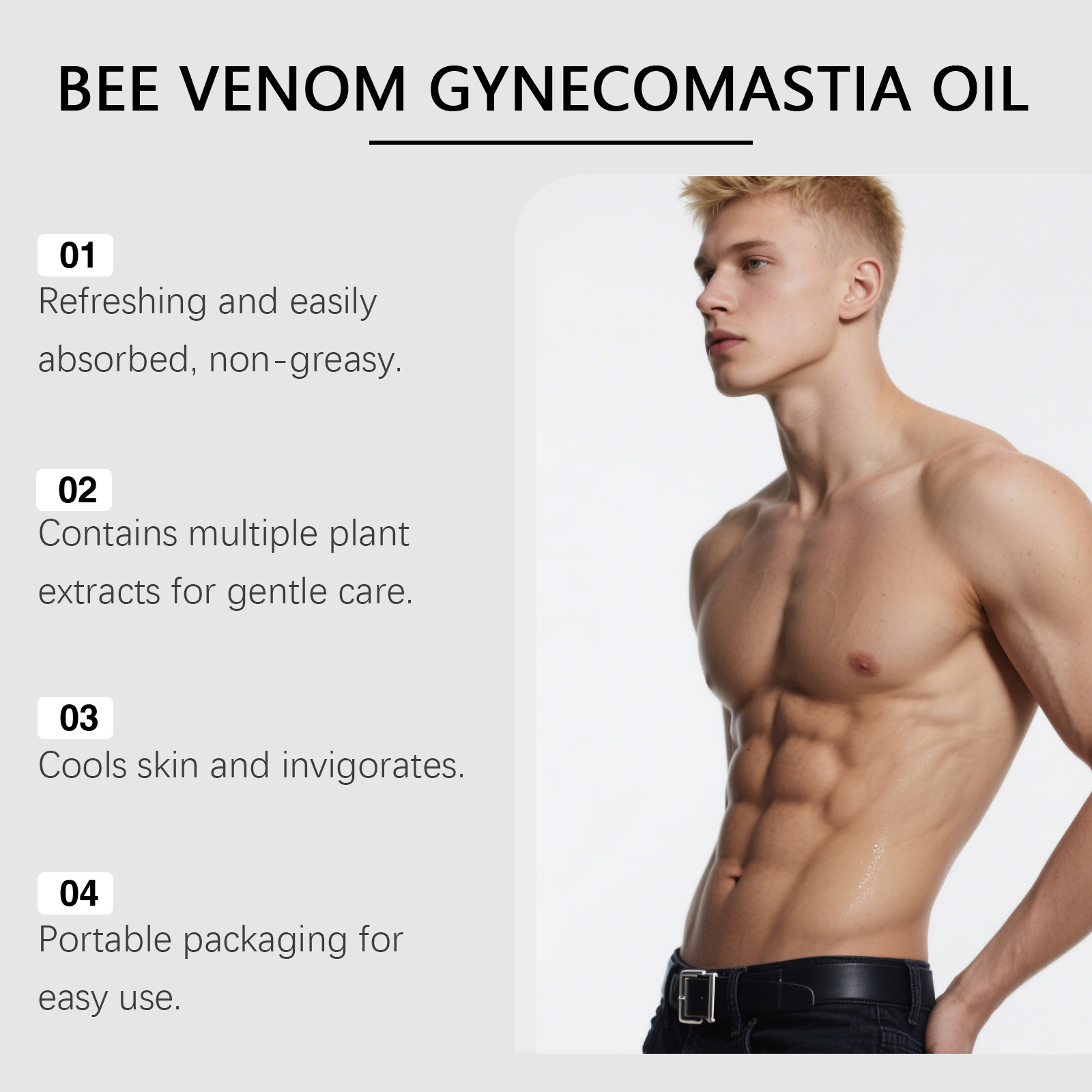 Bee Venom Gynecomastia Oil For - Body Oil review and price