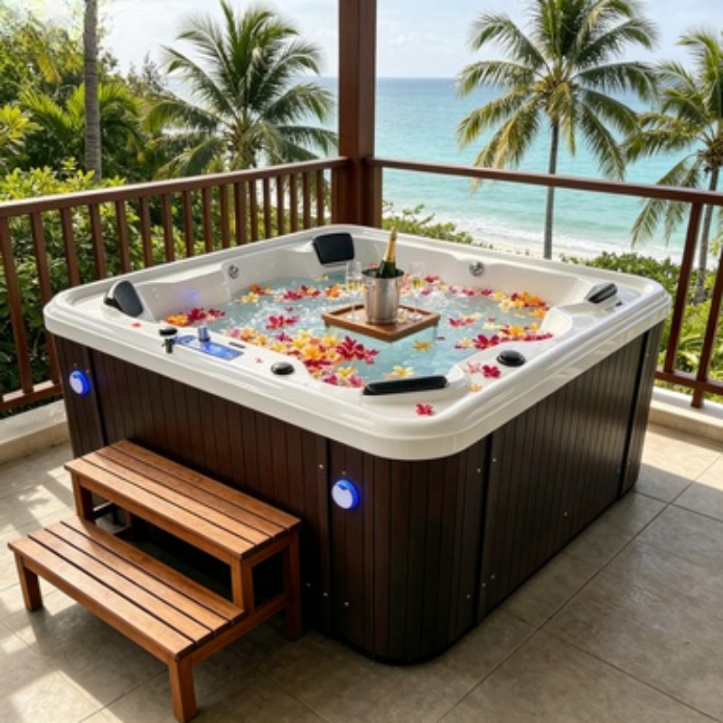 Acrylic Whirlpool Hot Tub Spa  - Spa Massager review and price