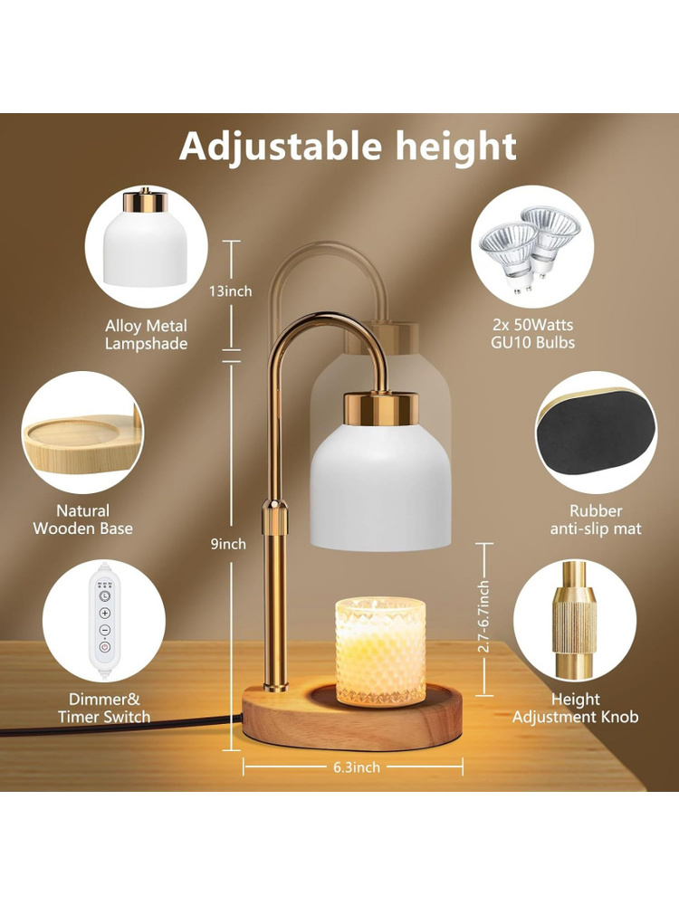 24H Timer Dimmable Candle Wax  - Wax Warmer review and price