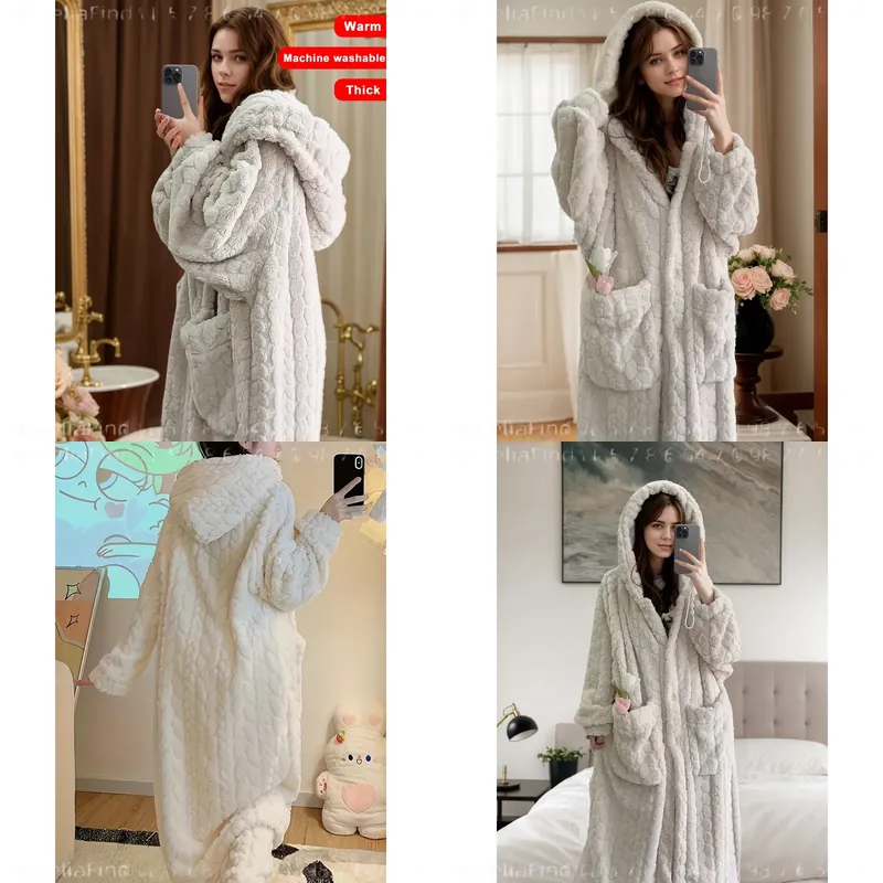 Women's Flannel Robe Autumn Wi - Bathrobe review and price